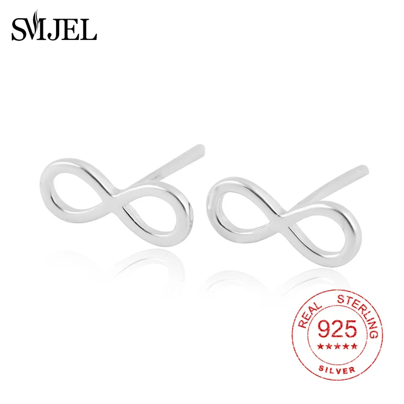 SMJEL 925 Sterling Silver Simple Infinity Infinite Stud Earrings for Women Wedding Forever Earring Gift Sterling-silver-jewelry
SMJEL 925 Sterling Silver Simple Infinity Infinite Stud Earrings for Women Wedding Forever Earring Gift Sterling-silver-jewelry