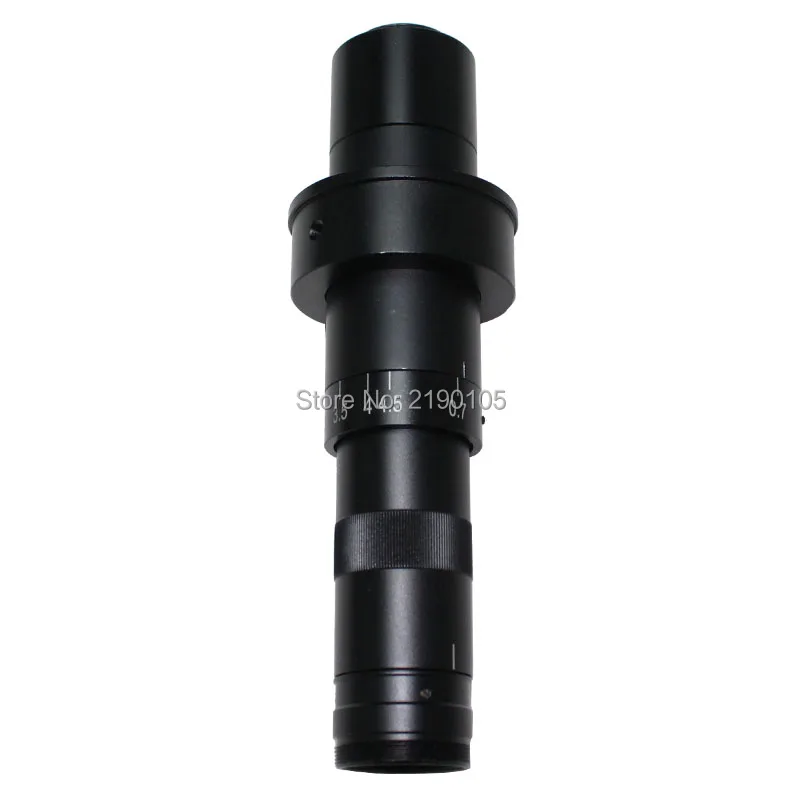 

Adjustable 10X-180X Magnification Zoom 25mm C-mount Lens 0.7X-4.5X Adapter for Industry Microscope Camera Eyepiece Magnifier