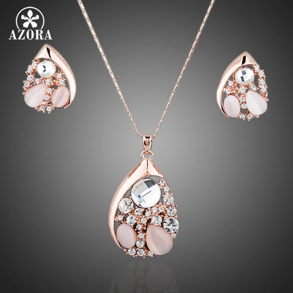 Женский комплект украшений из колье и серёг TG0053|designer jewelry set|jewelry setsdrop sets |
