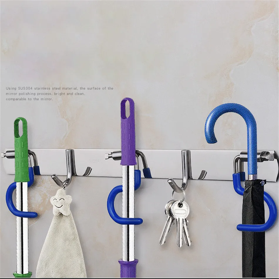 304 Stainless Steel Mop Rack Multi-function Umbrella Storage Rack Bathroom Wall Hanging Non-slip Seamless Mop Hook
304 Stainless Steel Mop Rack Multi-function Umbrella Storage Rack Bathroom Wall Hanging Non-slip Seamless Mop Hook