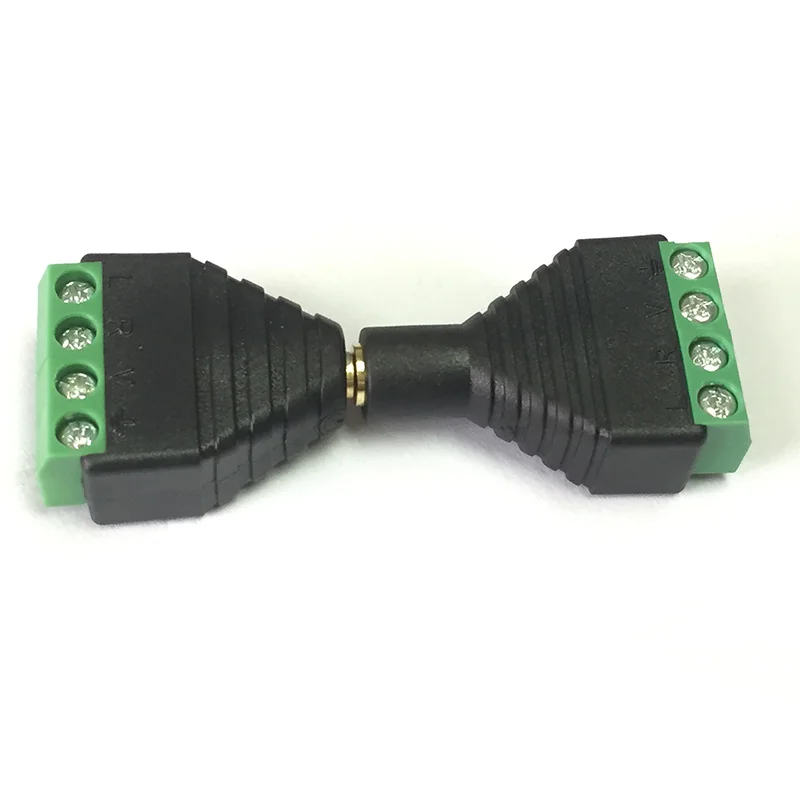 100pcs/lot 4 Poles 3.5mm Male Plug /Female Jack to 4 Pins Screw AV Balun Terminal Audio Video AV Balun Adapter Wholesales
100pcs/lot 4 Poles 3.5mm Male Plug /Female Jack to 4 Pins Screw AV Balun Terminal Audio Video AV Balun Adapter Wholesales