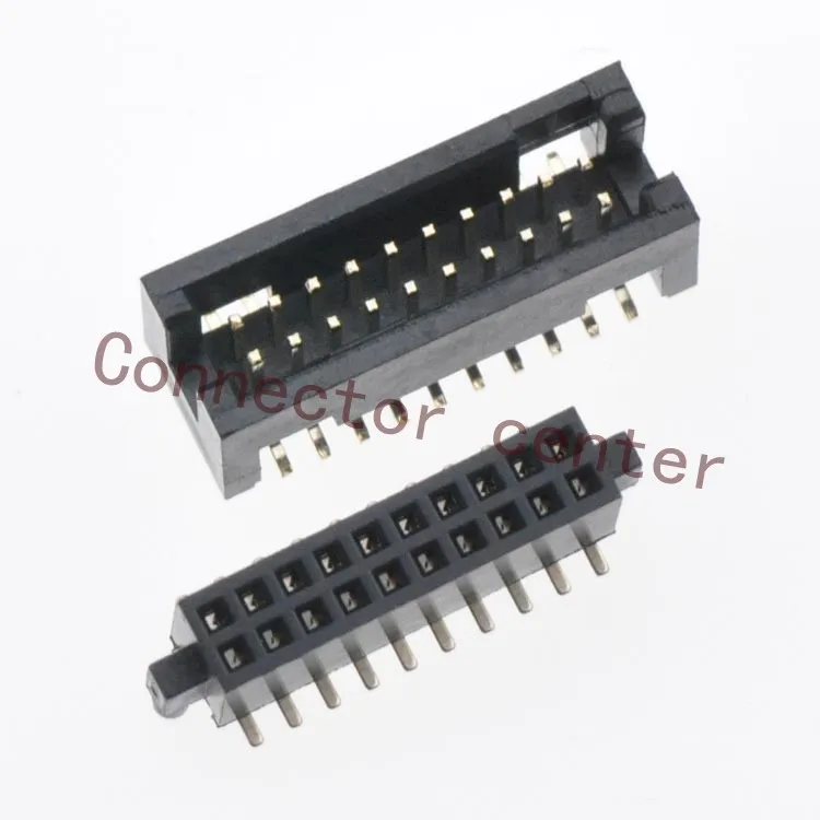 Board to Board Connector 1.27mm Pitch 2*10P 20POS Famale Height4.6mm Male5.8mm Shut Height 6.4mm
Board to Board Connector 1.27mm Pitch 2*10P 20POS Famale Height4.6mm Male5.8mm Shut Height 6.4mm