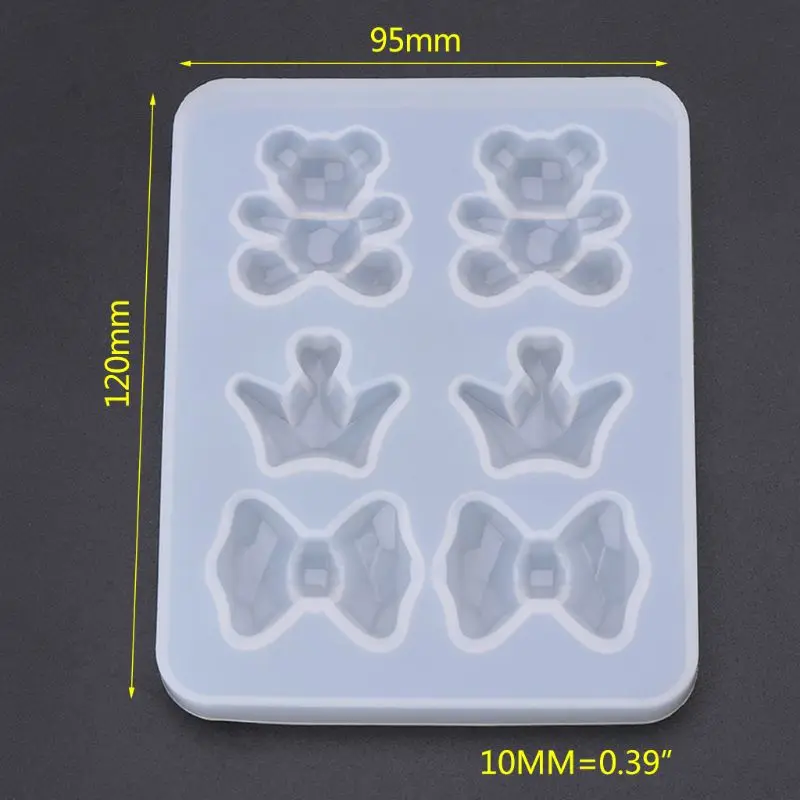 Silicone Mold Mirror Bear Butterfly Crown DIY Jewelry Making Tool Epoxy Resin Molds Handmade Cake Decoration Pendant
Silicone Mold Mirror Bear Butterfly Crown DIY Jewelry Making Tool Epoxy Resin Molds Handmade Cake Decoration Pendant
