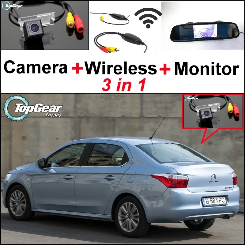 3 in1 Special Rear View Camera + Wireless Receiver + Mirror Monitor DIY Back Up Parking System For Citroen Elysee 2011~2014
3 in1 Special Rear View Camera + Wireless Receiver + Mirror Monitor DIY Back Up Parking System For Citroen Elysee 2011~2014