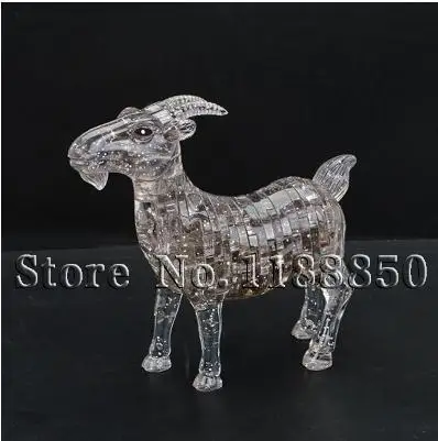 Free shipping New Arrival 3D Crystal Blocks Puzzle Goat Educational Toys Christmas Kid's Present Year Gift | Игрушки и хобби