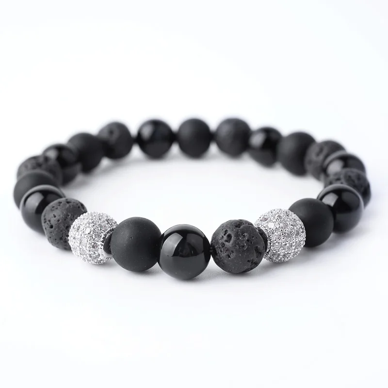 BOJIU Black Natural Ag. Каменная бусина с круглым микро цирконием, металлическая бусина, эластичные модные женские и мужские браслеты MBC09
BOJIU Black Natural Ag. Каменная бусина с круглым микро цирконием, металлическая бусина, эластичные модные женские и мужские браслеты MBC09
