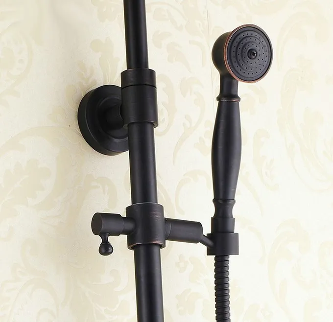 Black Oil Rubbed Brass Dual Ceramic Handles Bathroom 8 Inch Round Rain Shower Faucet Set Bath Tub Mixer Tap Hand Shower mhg133
Black Oil Rubbed Brass Dual Ceramic Handles Bathroom 8 Inch Round Rain Shower Faucet Set Bath Tub Mixer Tap Hand Shower mhg133