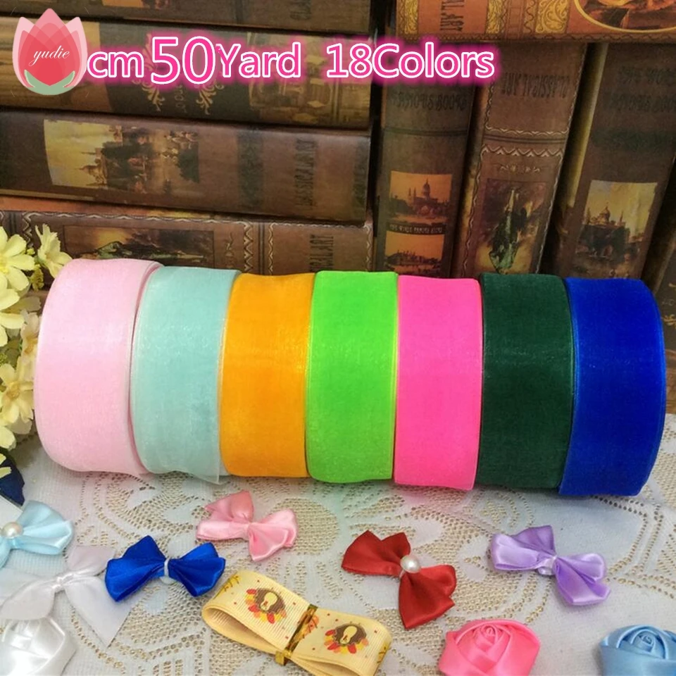 50 ярдов/рулоны 25 мм 44 м|ribbon tie|organza ribbon wholesaleribbon organza |