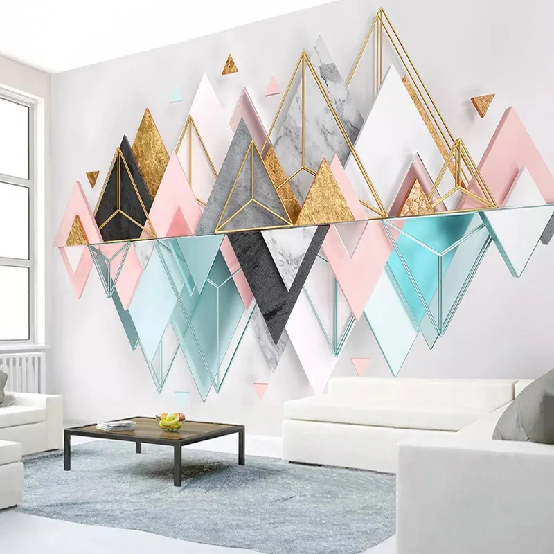 Custom Mural Wallpaper Roll 3D Stereoscopic Triangle Metal Glass Geometric Living Room TV Background Wall Murals Photo Wallpaper
Custom Mural Wallpaper Roll 3D Stereoscopic Triangle Metal Glass Geometric Living Room TV Background Wall Murals Photo Wallpaper