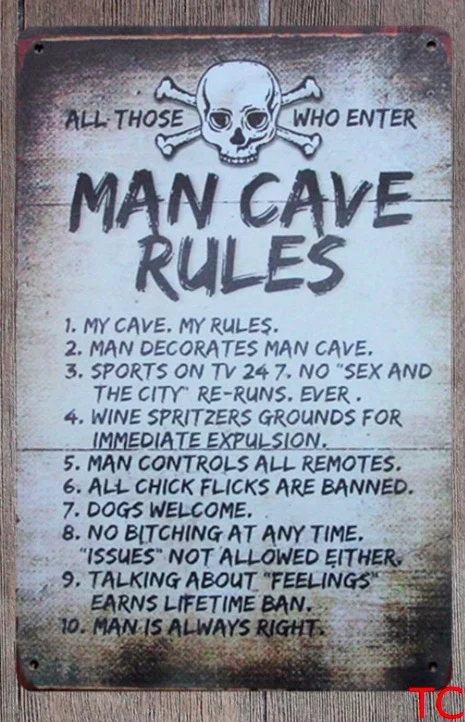 1 pc Man cave rules No trespassing Tin Plate Sign wall plaques Man cave vintage plaques Dropshipping metal Poster
1 pc Man cave rules No trespassing Tin Plate Sign wall plaques Man cave vintage plaques Dropshipping metal Poster