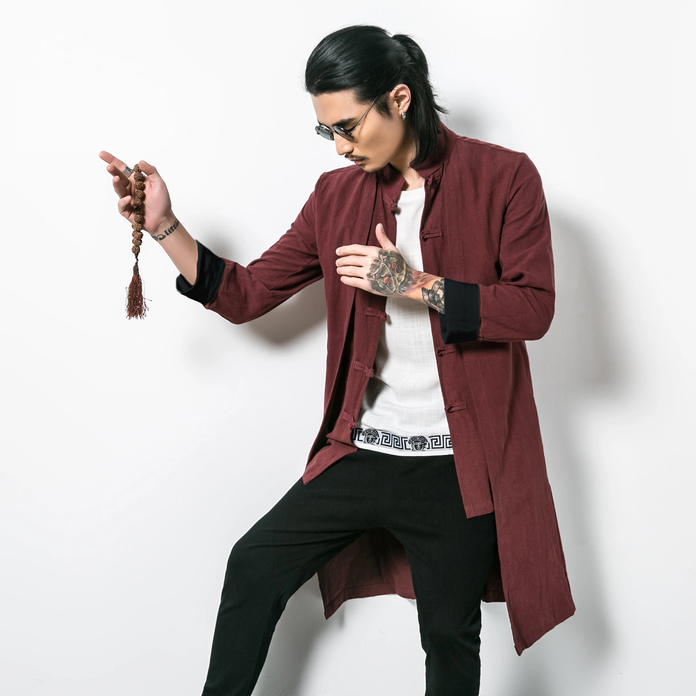 Chinese Style Retro Men's Long Sleeve Long Jackets Cotton Linen Jaqueta Size S-2XL 3XL 4XL 5XL Red Grey Black Man Long Coats
Chinese Style Retro Men's Long Sleeve Long Jackets Cotton Linen Jaqueta Size S-2XL 3XL 4XL 5XL Red Grey Black Man Long Coats