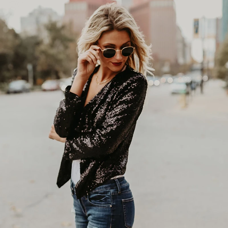 Nice Spring Fashion Sequins Jacket Coat Irregular Slim Fit Short Jackets Women Open Stitch Cool Street Sequined Outwear Coats
Nice Spring Fashion Sequins Jacket Coat Irregular Slim Fit Short Jackets Women Open Stitch Cool Street Sequined Outwear Coats