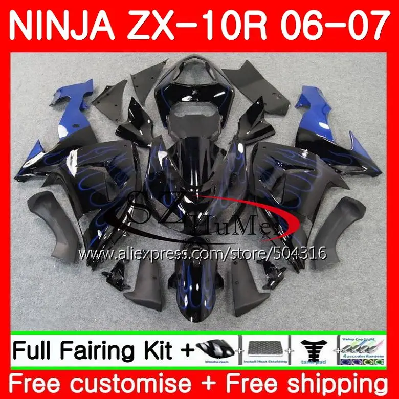Bodywork For KAWASAKI NINJA blue flames ZX10R 06 07 ZX1000C 16SH16 ZX-10R 06-07 ZX1000 C ZX 10 R ZX 10R 2006 2007 Fairings kit
Bodywork For KAWASAKI NINJA blue flames ZX10R 06 07 ZX1000C 16SH16 ZX-10R 06-07 ZX1000 C ZX 10 R ZX 10R 2006 2007 Fairings kit