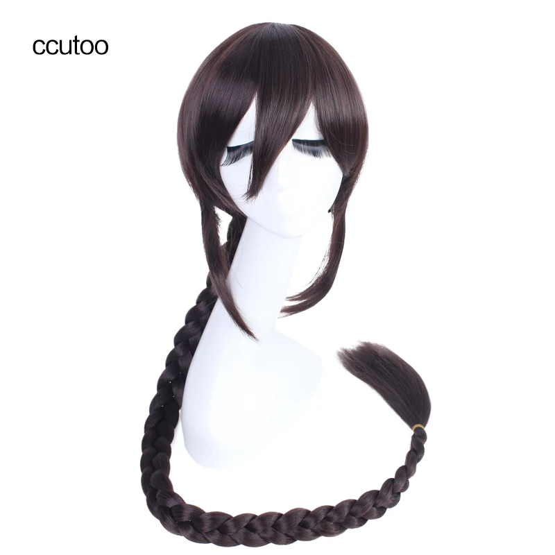 Фото Ccutoo 100 см Коричневая длинная тесьма искусственные волосы Термостойкое волокно