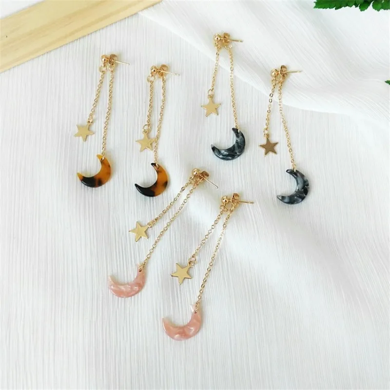 The New Stars / Moon / Long Pendant Earrings Pink Girl Earrings Simple Korean Temperament Female Jewelry Wholesale
The New Stars / Moon / Long Pendant Earrings Pink Girl Earrings Simple Korean Temperament Female Jewelry Wholesale