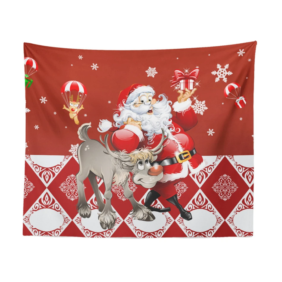 Festival Gift Red Christmas Tapestry 100% Polyester Cartoon Wall Hanging Santa Claus Deer Print Wall Carpet Camping Blanket
Festival Gift Red Christmas Tapestry 100% Polyester Cartoon Wall Hanging Santa Claus Deer Print Wall Carpet Camping Blanket