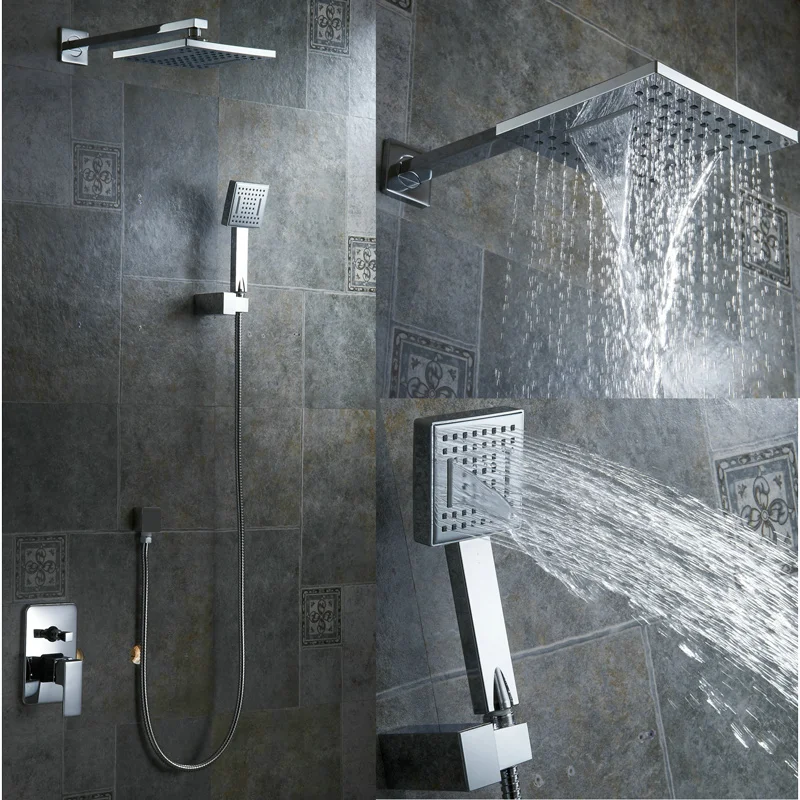 New rainfall bathroom shower kit 8 inch shower head luxury Wall Mounted square brass waterfall Shower Set B-S0808K
New rainfall bathroom shower kit 8 inch shower head luxury Wall Mounted square brass waterfall Shower Set B-S0808K