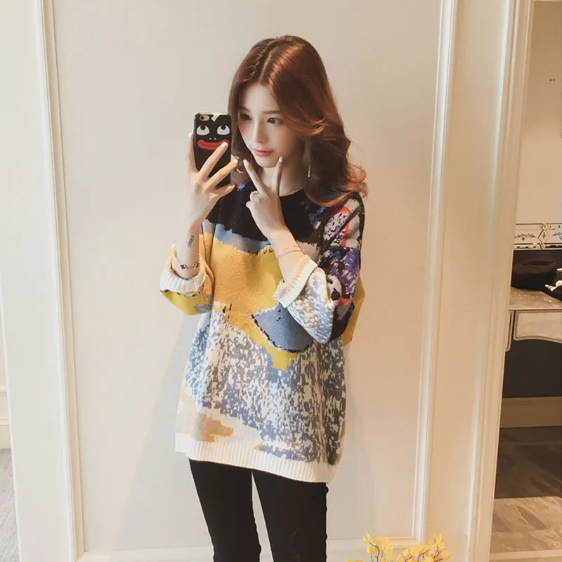 Maternity Wear Spring And Autumn New Korean Color Matching Long-sleeved Sweater A027
Maternity Wear Spring And Autumn New Korean Color Matching Long-sleeved Sweater A027