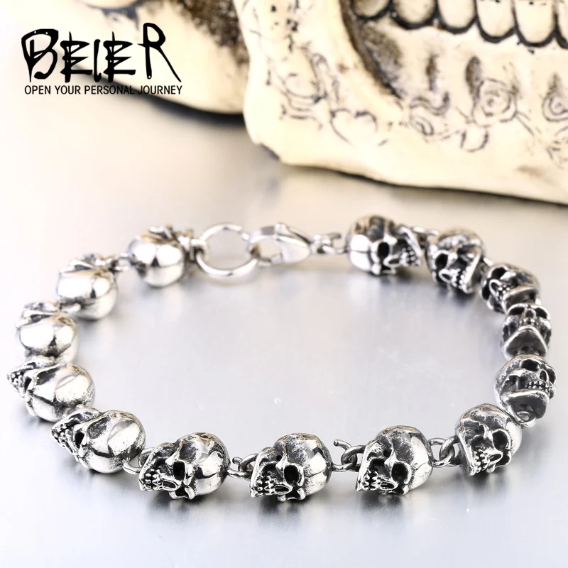 Beier new store 316L stainless steel Trend Design Skull Bracelet Punk Men's Bracelet High Quality Jewelry LLBC8-005C
Beier new store 316L stainless steel Trend Design Skull Bracelet Punk Men's Bracelet High Quality Jewelry LLBC8-005C
