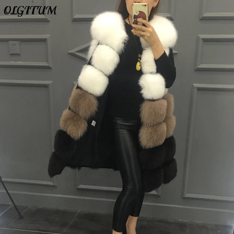 Faux Fur Coat Autumn Winter 2019 Gilet Vest Faux Fur Casaco Ladies High Quality Vest Long Thick Contrast Color Sleeveless Luxury
Faux Fur Coat Autumn Winter 2019 Gilet Vest Faux Fur Casaco Ladies High Quality Vest Long Thick Contrast Color Sleeveless Luxury