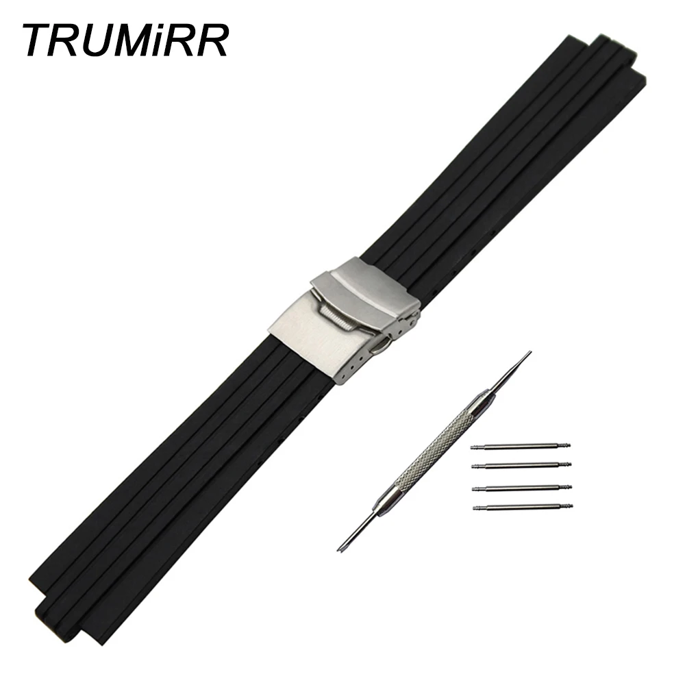 24mm x 11mm Silicone Rubber Watchband for Oris Aquis Watch Band Convex Strap Stainless Steel Safety Buckle Wrist Bracelet Black
24mm x 11mm Silicone Rubber Watchband for Oris Aquis Watch Band Convex Strap Stainless Steel Safety Buckle Wrist Bracelet Black