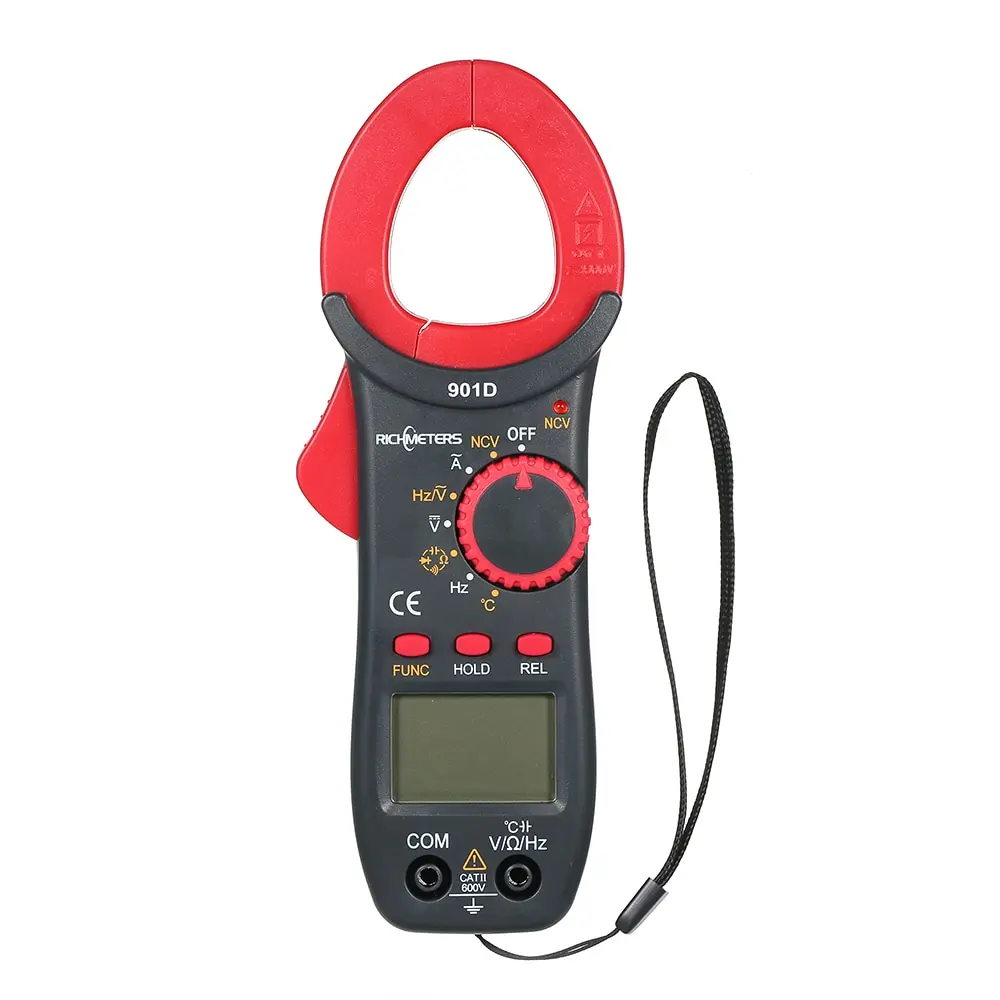 Цифровой измеритель-зажим RICHMETERS RM901D, 4000 отсчетов, Бесконтактный индикатор напряжения, автоматический выбор диапазона, емкость с сопротивле...
Цифровой измеритель-зажим RICHMETERS RM901D, 4000 отсчетов, Бесконтактный индикатор напряжения, автоматический выбор диапазона, емкость с сопротивле...
