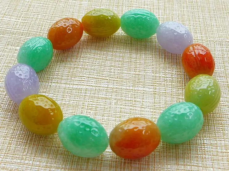 Certified Grade A 100% Natural green ice purple golden red delicate gum walnut jadeite bracelet free shipping
Certified Grade A 100% Natural green ice purple golden red delicate gum walnut jadeite bracelet free shipping