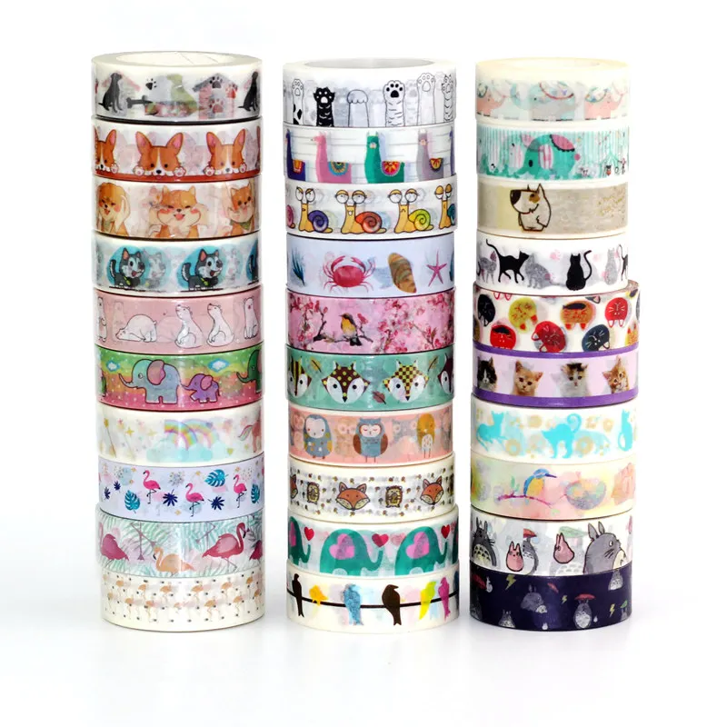 10m Decor Cute Washi Tape Animal Set Dog Cat Flamingo Elephant Polar bear Snail DIY Planner Masking Tapes School Office Supplies
10m Decor Cute Washi Tape Animal Set Dog Cat Flamingo Elephant Polar bear Snail DIY Planner Masking Tapes School Office Supplies