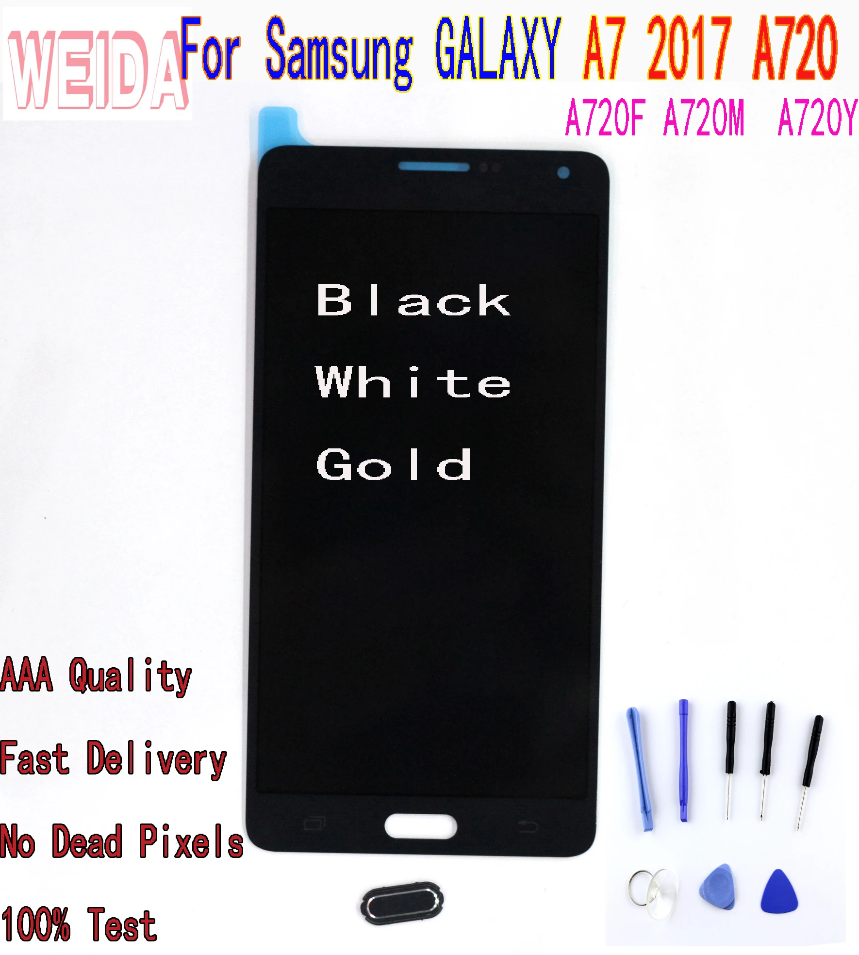 Сенсорный ЖК-экран WEIDA 5,5 ''для Samsung GALAXY A7 2017 A720 A720F A720M A720Y, дигитайзер в сборе, инструмент без рамки
Сенсорный ЖК-экран WEIDA 5,5 ''для Samsung GALAXY A7 2017 A720 A720F A720M A720Y, дигитайзер в сборе, инструмент без рамки
