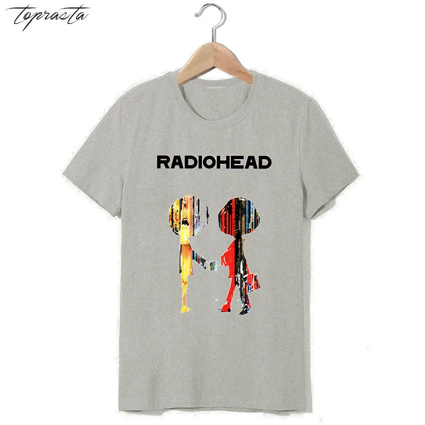 Radiohead ползучести в стиле панк рок модная футболка мужская и женская топы футболки