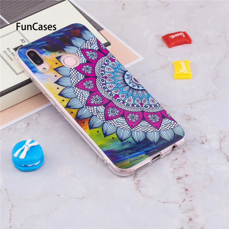 P20lite светящийся чехол на СПС Coque huawei P20 Lite Сова единорог мультфильм корпус