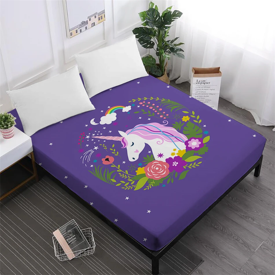 Princess Unicorn Bed Sheet Girls Sweet Cartoon Fitted Sheet Colorful Flowers Print Bedclothes Deep Pocket Mattress Cover
Princess Unicorn Bed Sheet Girls Sweet Cartoon Fitted Sheet Colorful Flowers Print Bedclothes Deep Pocket Mattress Cover