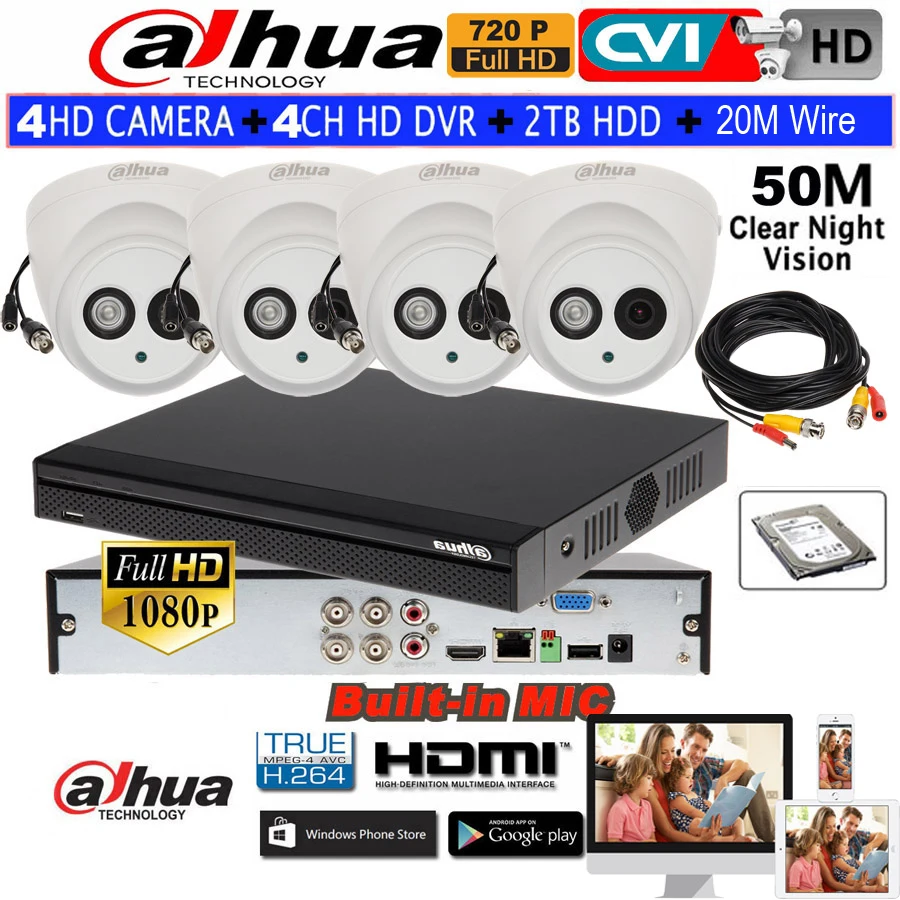 Камера видеонаблюдения DAHUA 720P IR50M, встроенный микрофон, внутренняя камера, 4 канала, задняя камера, жесткий диск с проводом 20 м
Камера видеонаблюдения DAHUA 720P IR50M, встроенный микрофон, внутренняя камера, 4 канала, задняя камера, жесткий диск с проводом 20 м