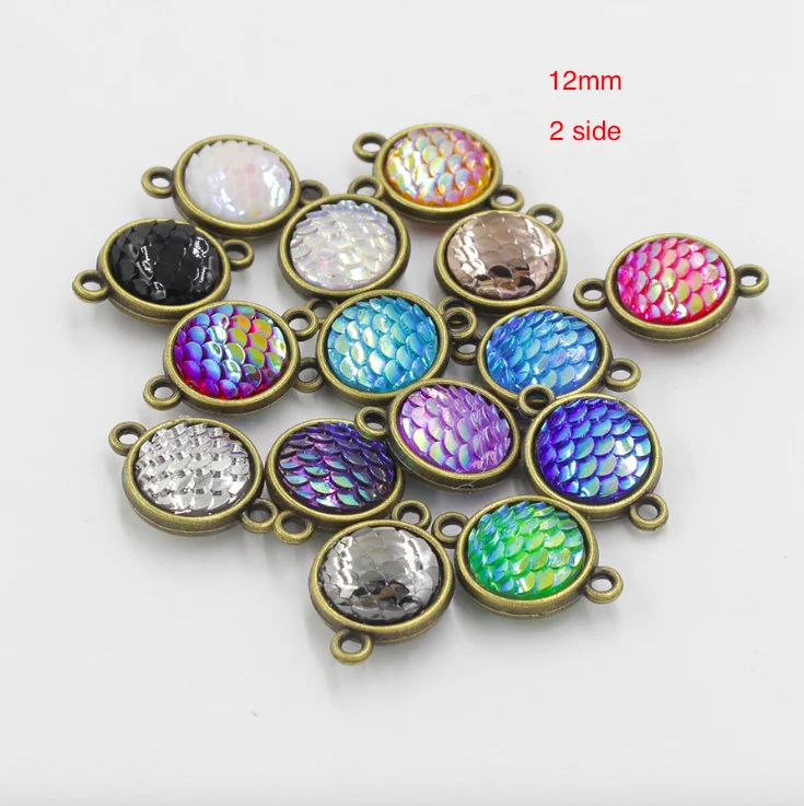 50pcs 12mm Bronze Color Alloy Round Shape 2 side Resin Fish Scale Connector Charm For Necklace DIY Women Handmade Jewelry Making
50pcs 12mm Bronze Color Alloy Round Shape 2 side Resin Fish Scale Connector Charm For Necklace DIY Women Handmade Jewelry Making