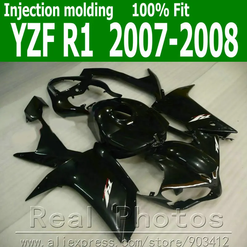 Free Customize fairing kit for YAMAHA Injection molding R1 2007 2008 all glossy black motorcycle fairings set YZF R1 07 08 NB75
Free Customize fairing kit for YAMAHA Injection molding R1 2007 2008 all glossy black motorcycle fairings set YZF R1 07 08 NB75