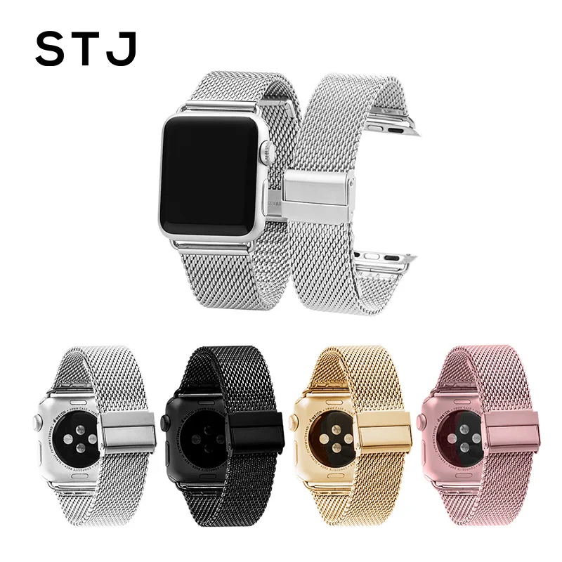STJ Stainless Steel Milanese Loop Watchband For Apple Watch Series 1/2/3 42mm 38mm Bracelet Strap for iwatch series 4 40mm 44mm
STJ Stainless Steel Milanese Loop Watchband For Apple Watch Series 1/2/3 42mm 38mm Bracelet Strap for iwatch series 4 40mm 44mm