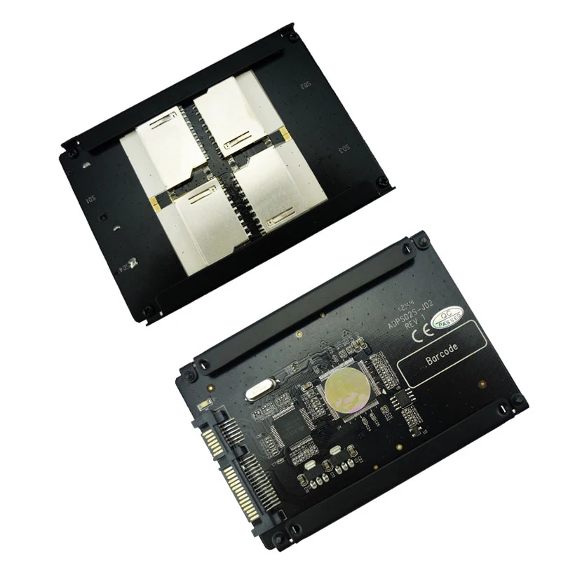 Заводская цена 4 порта SD карта памяти для SATA 7 + 15 22pin адаптер 2 5 "HDD корпус с RAID