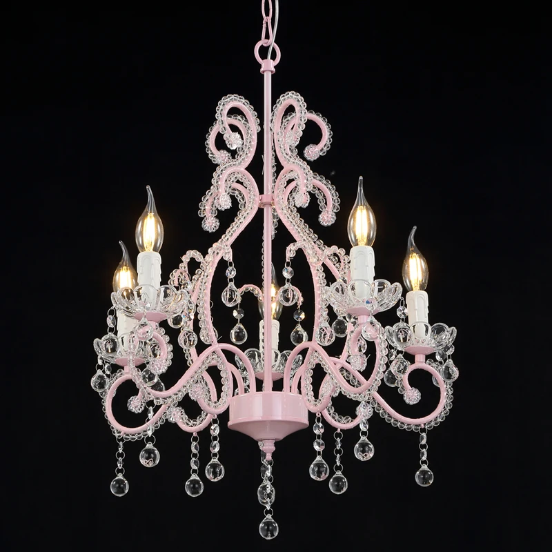 Children's Room Crystal Chandelier Korean Wedding Room Dining Room Lamp American Pink Princess Room Girl Bedroom Chandeliers
Children's Room Crystal Chandelier Korean Wedding Room Dining Room Lamp American Pink Princess Room Girl Bedroom Chandeliers
