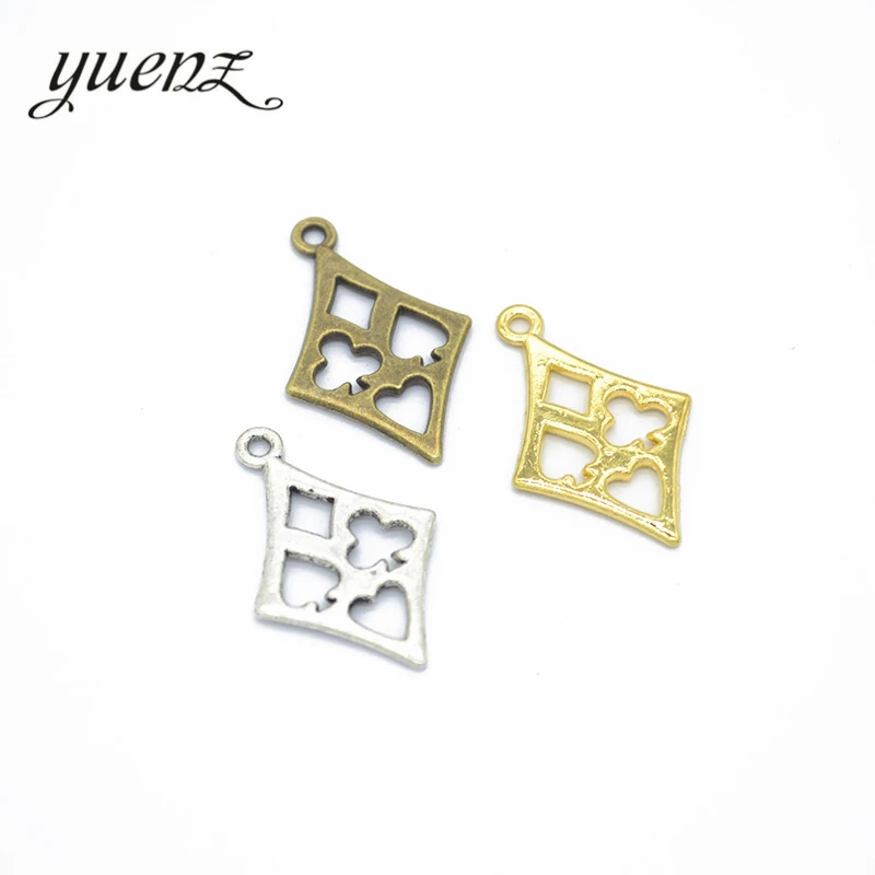 YuenZ 15pcs 3 colour Alloy Metal Antique Sliver poker Charm Jewelry Making DIY Handmade Craft 27*17mm J148
YuenZ 15pcs 3 colour Alloy Metal Antique Sliver poker Charm Jewelry Making DIY Handmade Craft 27*17mm J148
