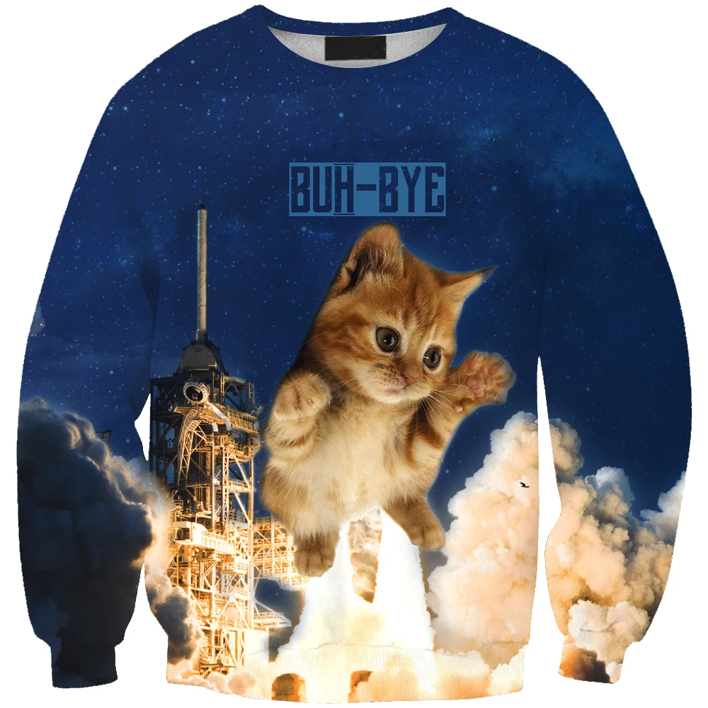 New arrival fashion Unisex Sweatshirt 3D Laser damage cat print simple Casual white relaxtion oversized Clothes Free shipping
New arrival fashion Unisex Sweatshirt 3D Laser damage cat print simple Casual white relaxtion oversized Clothes Free shipping