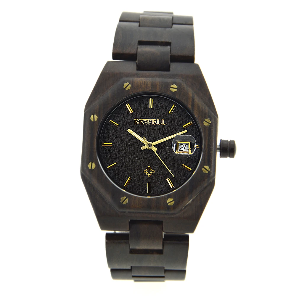 BEWELL Original Sandalwood Men's Wrist watches Classic Folding Clasp Quartz Movement Valentine Gift For Husband Wife Lover 099A
BEWELL Original Sandalwood Men's Wrist watches Classic Folding Clasp Quartz Movement Valentine Gift For Husband Wife Lover 099A