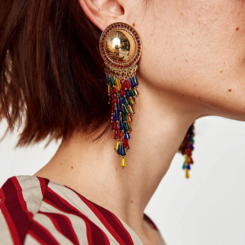 JURAN 7 Colors 2017 New Arrivals Dangle Tassel Earrings for Women Fashion Fringed Multicolored Fringed Wedding Drop Earrings
JURAN 7 Colors 2017 New Arrivals Dangle Tassel Earrings for Women Fashion Fringed Multicolored Fringed Wedding Drop Earrings