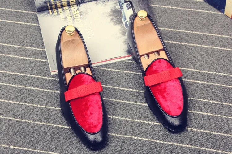 Men'S Pointed Flats Bow Knot Red Casual Shoes No Tie Shoelaces Loafers Male Nightclub Slip On Dress Shoes Autumn Runway Loafers
Men'S Pointed Flats Bow Knot Red Casual Shoes No Tie Shoelaces Loafers Male Nightclub Slip On Dress Shoes Autumn Runway Loafers