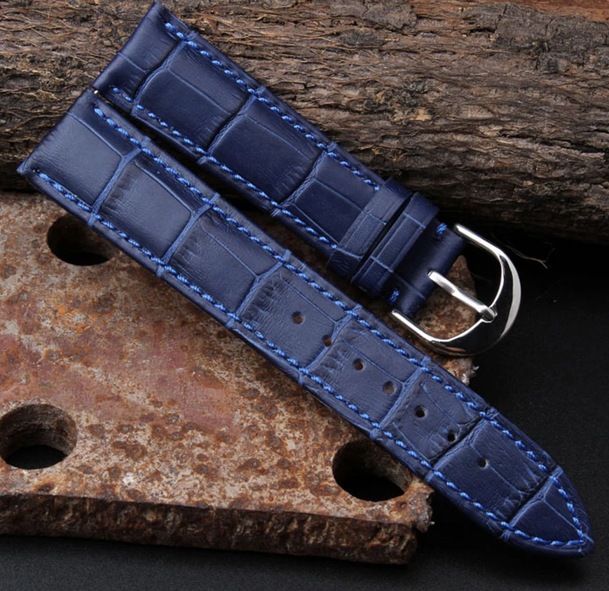 Watch band 12mm 14mm 16mm 18mm 20mm 22mm Mens Womens Dark Blue 100% Genuine Crocodile Grain Leather Watch Strap Band Bracelets
Watch band 12mm 14mm 16mm 18mm 20mm 22mm Mens Womens Dark Blue 100% Genuine Crocodile Grain Leather Watch Strap Band Bracelets