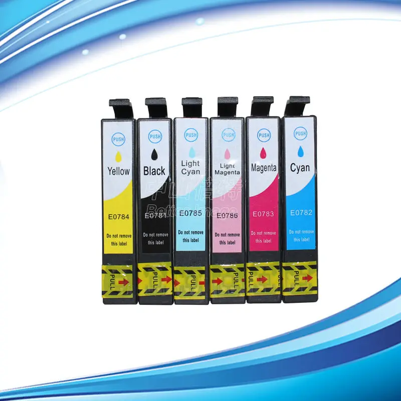 INK WAY T0781-T0786 T0771- T0776 compatible ink cartridges for R260 R280 R380 RX580 RX595 RX680 Artisan 50
INK WAY T0781-T0786 T0771- T0776 compatible ink cartridges for R260 R280 R380 RX580 RX595 RX680 Artisan 50