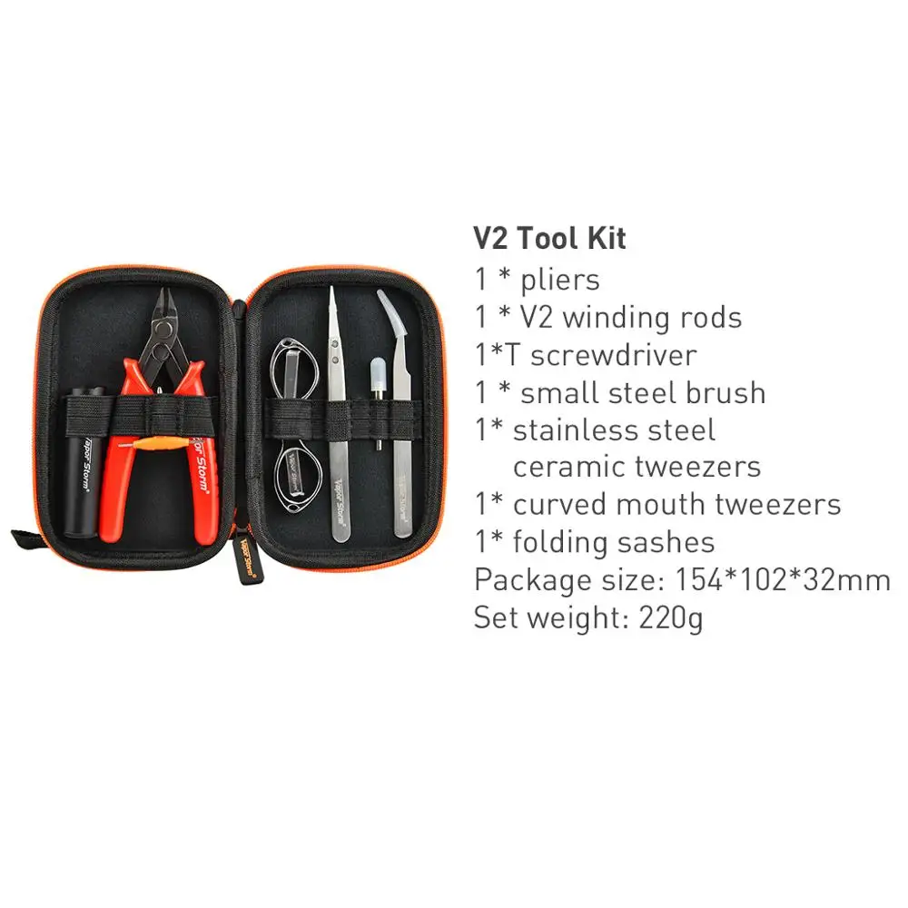 Volcanee V2 DIY Tool Kit Vapor Storm Wire Coil Jig Master for RDA RDTA RTA Electronic cigarette Accessories Vape Bag Coiling Kit
Volcanee V2 DIY Tool Kit Vapor Storm Wire Coil Jig Master for RDA RDTA RTA Electronic cigarette Accessories Vape Bag Coiling Kit