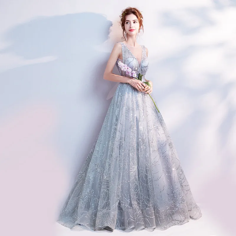 2019 Sexy New Women V-neck Sleeveless Full Length Gowns Stage Dance Dressing Formal party dress Vestidos Plus Size XS-XXXL
2019 Sexy New Women V-neck Sleeveless Full Length Gowns Stage Dance Dressing Formal party dress Vestidos Plus Size XS-XXXL