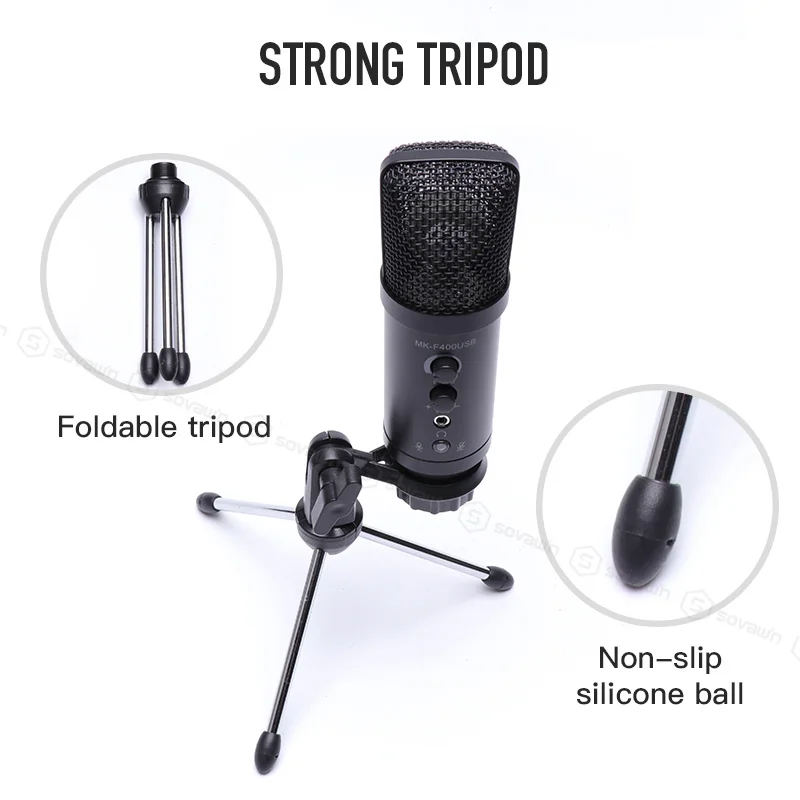 Multi-function USB Condenser Microphone Studio Professionnel Cardioid Microphone Karaoke Monitor Reverb with Tripod for Computer
Multi-function USB Condenser Microphone Studio Professionnel Cardioid Microphone Karaoke Monitor Reverb with Tripod for Computer