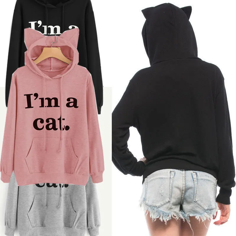 hirigin Japanese Kawaii Hoodies Women I am a cat letter Sweatshirts With Ears Cute Winter Lovely Hooded Hoodies female
hirigin Japanese Kawaii Hoodies Women I am a cat letter Sweatshirts With Ears Cute Winter Lovely Hooded Hoodies female
