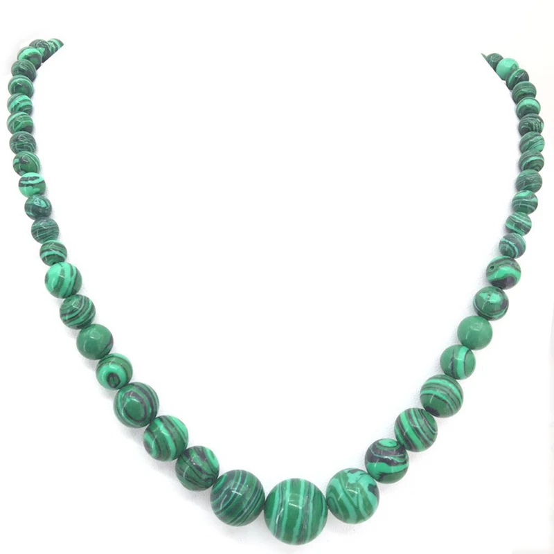 6-14mm Green Synthetic Malachite Stone Round Beads Strand Beaded Necklace For Women Fashion Party Gifts Jewelry 18inch MY4589
6-14mm Green Synthetic Malachite Stone Round Beads Strand Beaded Necklace For Women Fashion Party Gifts Jewelry 18inch MY4589